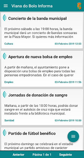 Android application Viana do Bolo Informa screenshort