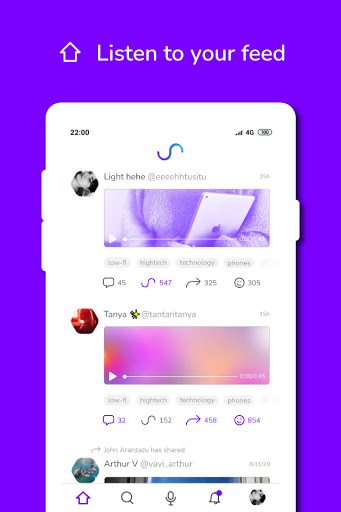 Screenshot of Soundn - Podcast social app