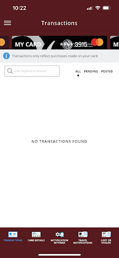 WCCUCardApp Screen 3