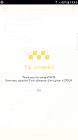 screenshot of eTAKSI - get taxi in Lithuania