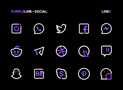 PurpleLine Icon Pack : LineX (MOD APK, Paid/Patched) v3.9 4
