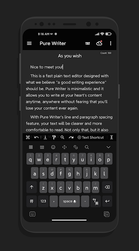 Pure Writer - Never Lose Content Editor & Markdown 19.13.0 screenshots 1