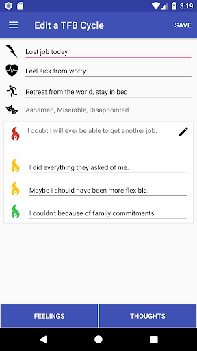 Cognitive Behavioural Therapy Screen 3