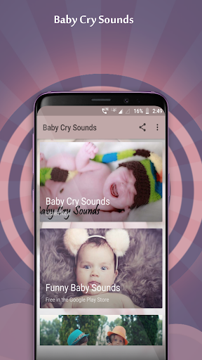 Android application Baby Cry Sounds screenshort