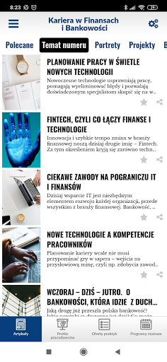 Android application Przewodnik Kariera w Finansach screenshort
