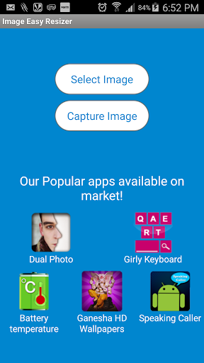 Android application Image Easy Resizer screenshort