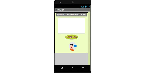 Android application Text to Speech screenshort