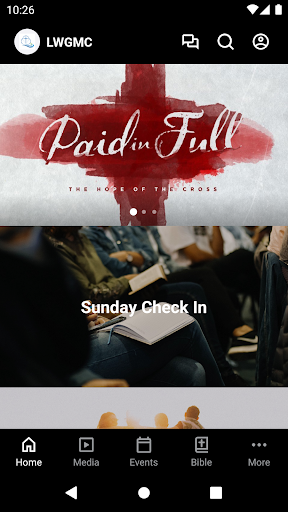 Android application Living Waters GMC screenshort