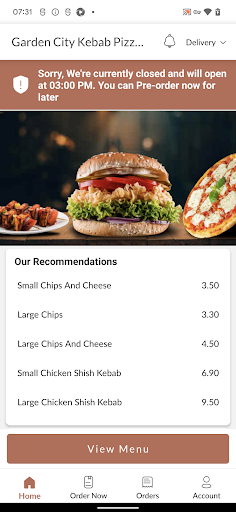 Garden City Kebab Pizza House Screen 2