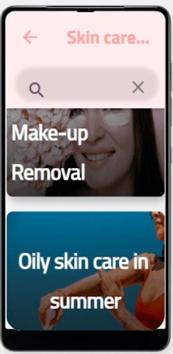 Android application Skin care in the summer screenshort