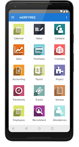Android application mERP: Odoo mobile app screenshort