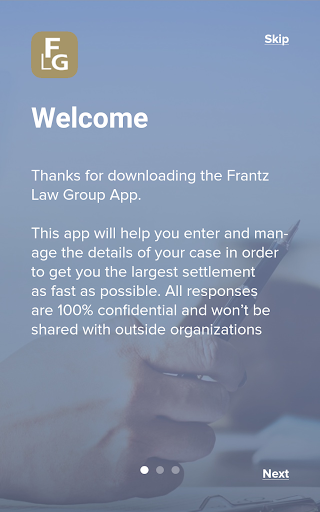 Frantz Law Group Discovery Screen 2