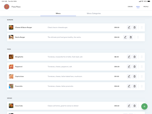 Android application spaceOS Merchant screenshort