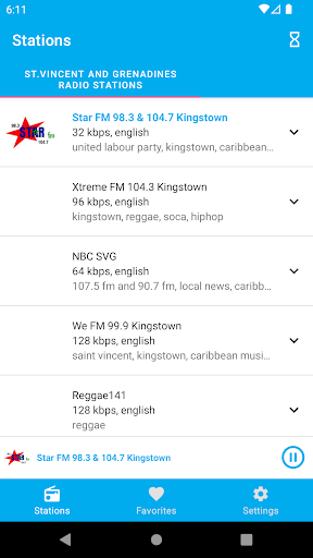 Android application St.Vincent And Grenadines Radi screenshort