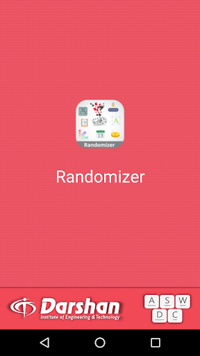 Android application Randomizer screenshort