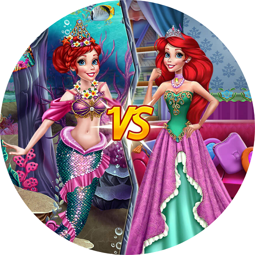 Mermaid vs Princess Dress Up logo