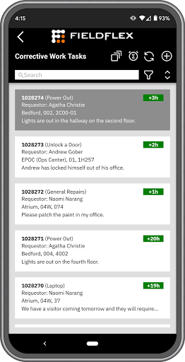 Android application FieldFLEX for Business screenshort
