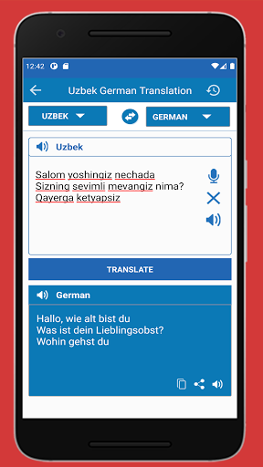 Android application Nemischa O'zbekcha Tarjimon screenshort