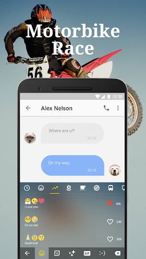 Motorbike Race Emoji Keyboard