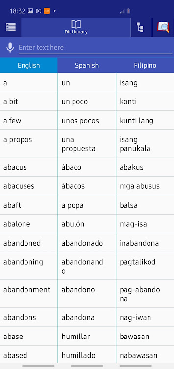 Spanish Filipino Dictionary - 1.5 - (Android)