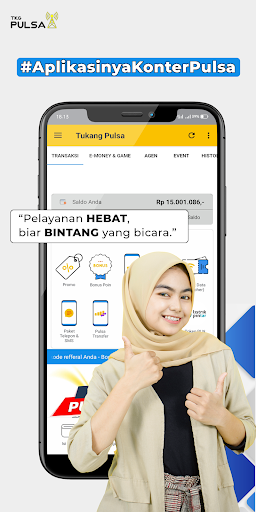 APLIKASI KONTER: Tukang Pulsa Screen 2