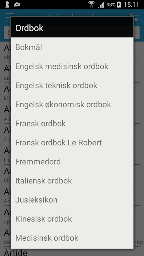 Android application Ordnett screenshort