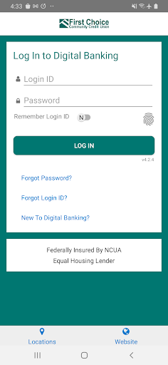 Android application First Choice CCU Mobile screenshort