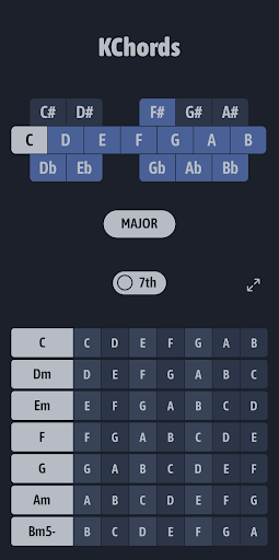 Android application KChords screenshort