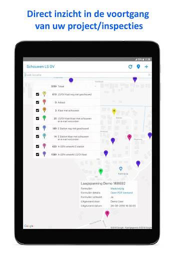 Android application TabletForms Maps screenshort