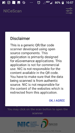 Android application NICeScan screenshort