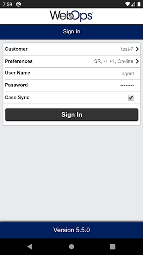 Android application WO Intl screenshort