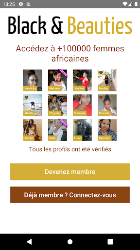 Android application Dating african women screenshort