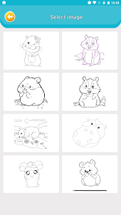 Hamster Cartoon Coloring
