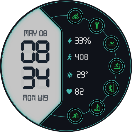 DS D007 - Digital watch face screenshot 7