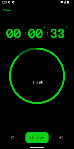 Android application Timer screenshort