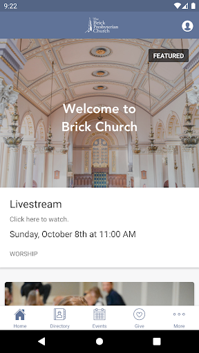 Android application Brick Church NYC screenshort