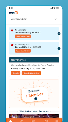 Android application Safiri24 Member screenshort