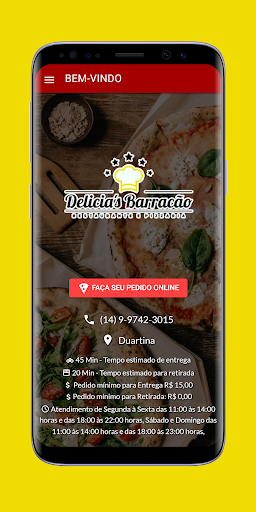 Android application Delicia's Barracão screenshort
