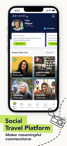 Android application Abroadly screenshort