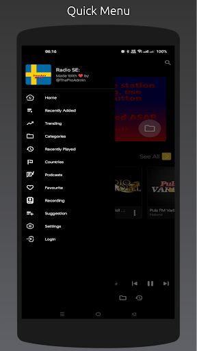 Android application Radio SE: All Sweden Stations screenshort