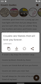 Captura de Pantalla 5 Cousin Quotes and Sayings android