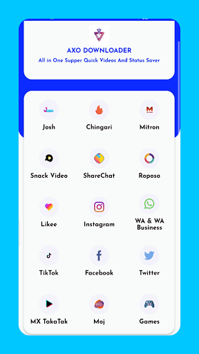 Android application AXO DOWNLOADER - All Quick Vid screenshort