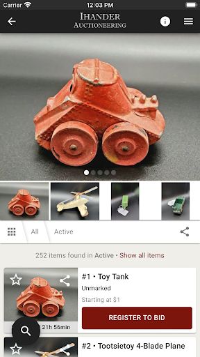 Ihander Auctioneering Screen 2