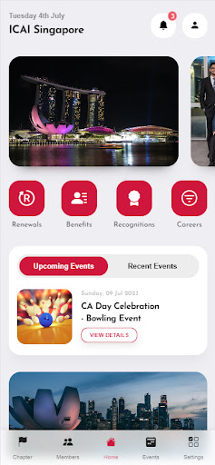 Android application ICAI Singapore Chapter screenshort