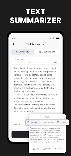Rewording App: Grammar Check Screen 3