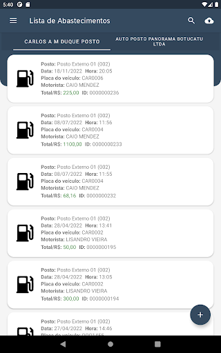 Android application Acção Gestão de Abastecimentos screenshort