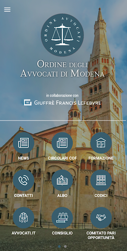 Android application Ordine Avvocati Modena screenshort