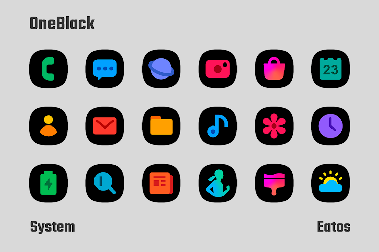OneBlack - Icon Pack - 6.4 - (Android)