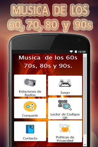 Android application music from the 60s 70s 80s screenshort
