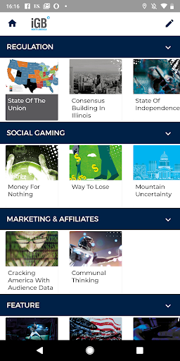 Android application iGB North America screenshort